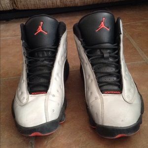 Jordan retro 13's reflective silver